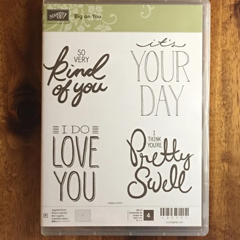 Stampin Up! Big On You Stamp Set